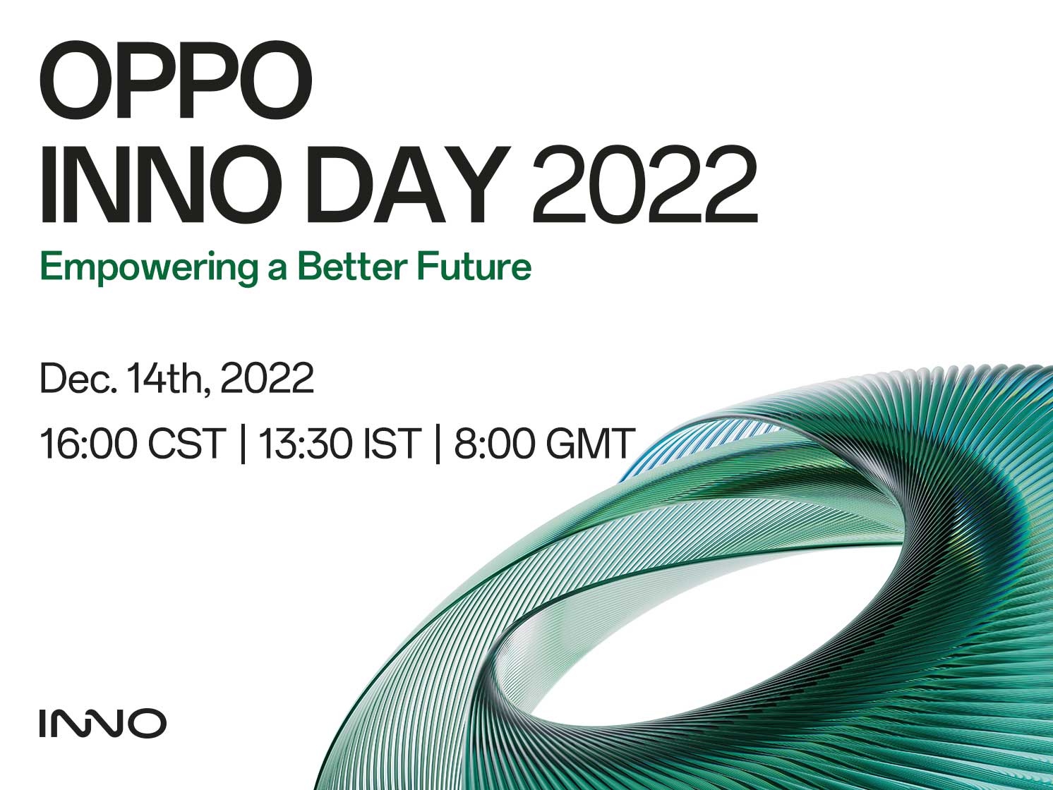 OPPO to Unveil New Cutting-edge Tech and Commitment to “Empowering a Better Future” at INNO DAY 2022 on December 14