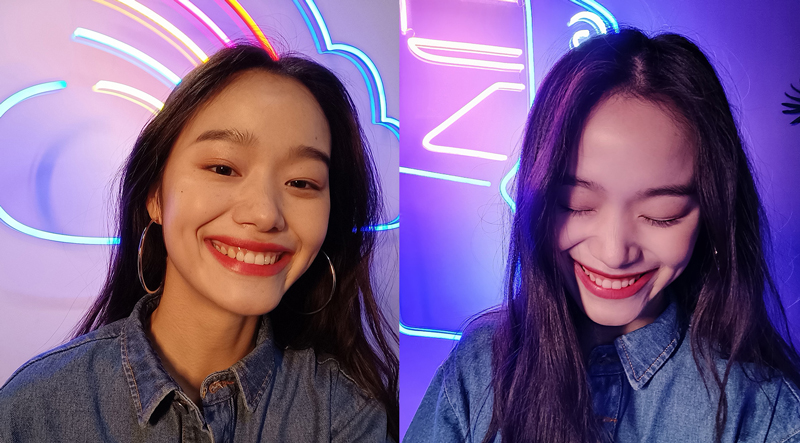 圖說:OPPO Reno4 Z前後鏡頭分別支援前置夜景模式與極夜模式,不管是被拍或自拍在暗夜中都光彩照人。