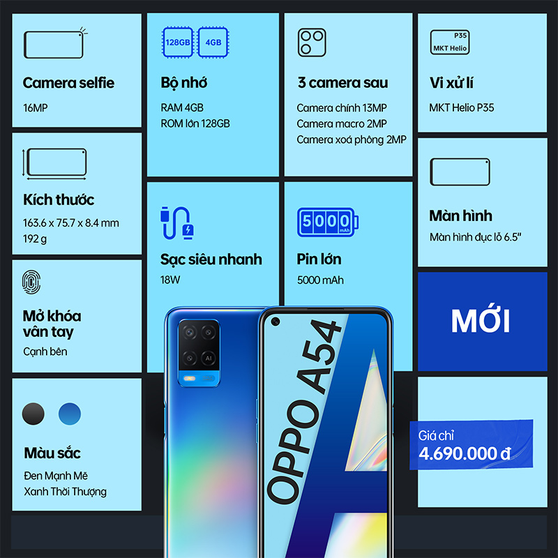 OPPO A54 chính thức lên kệ tại Việt Nam