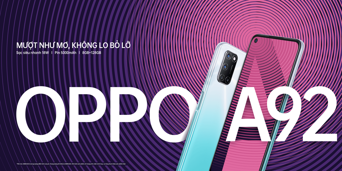 oppo a92 mượt như mơ không lo bỏ lỡ